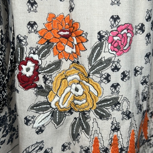 Anthropologie Vineet Bahl Devi Floral Embroidered Skirt New Size Extra Small - Picture 5 of 12